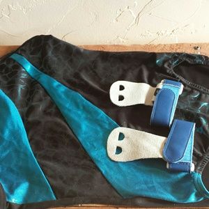 Gymnastics leotard and bar grips